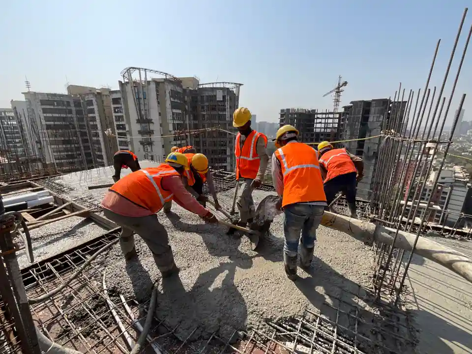 High-rise construction work in Mumbai